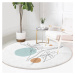 Biely prateľný okrúhly koberec vhodný pre robotické vysávače ø 80 cm Comfort – Mila Home