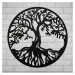 Drevený obraz strom života - Chokmah, Čierna