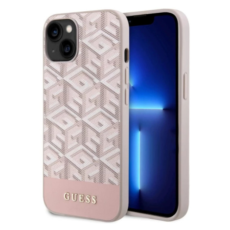 Kryt Guess iPhone 14 Plus 6,7" pink hard case GCube Stripes MagSafe (GUHMP14MHGCFSEP)