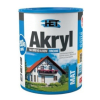 HET AKRYL MAT - Univerzálna matná farba na drevo a kov 3 kg 0820 - červená