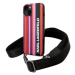 Plastové puzdro Karl Lagerfeld na Apple iPhone 14 KLHCP14SSTSTP Color Stripes Strap ružové