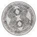Kusový koberec Gemini 106029 Black kruh z kolekce Elle – na ven i na doma - 200x200 (průměr) kru