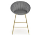 Sconto Barová stolička SCH-112 sivá/zlatá