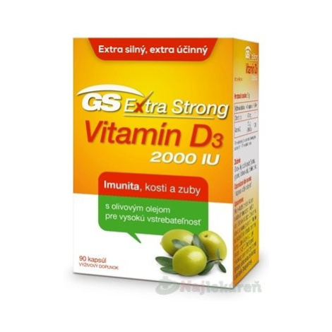 GS Extra Strong Vitamin D3 2000 IU, 90ks