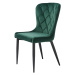 Furniria 26189 Dizajnová jedálenská stolička Heller zelený zamat
