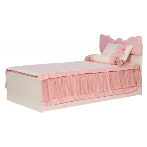Detská posteľ 100x200 so zásuvkou chere - breza/ružová