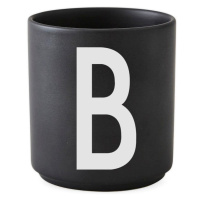 Čierny porcelánový hrnček Design Letters Alphabet B, 250 ml