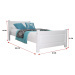 MD Jednolôžková posteľ Etela 90x200 - biela