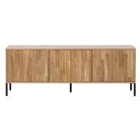 TV stolík z dubového dreva v prírodnej farbe 150x56 cm Gravure – WOOOD