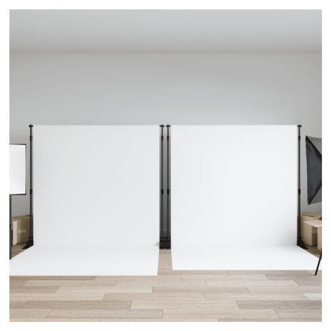 vidaXL Stojany na pozadie 2 ks čierne 305x243 cm oceľ