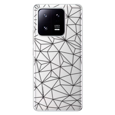 Odolné silikónové puzdro iSaprio - Abstract Triangles 03 - black - Xiaomi 13 Pro