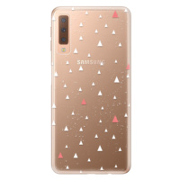 Odolné silikónové puzdro iSaprio - Abstract Triangles 02 - white - Samsung Galaxy A7 (2018)