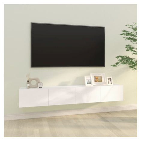 vidaXL Nástenné TV skrinky 2 ks biele 100x30x30 cm spracované drevo