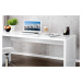 LuxD Kancelársky stôl Barter 120cm biely vysoký lesk 120 cm x 75 cm