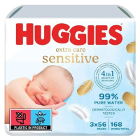 HUGGIES® Obrúsky vlhčené Extra Care Triplo 56x3 ks