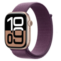 APPLE Watch Series 10 GPS + Cellular 42mm Rose Gold Aluminium Case with Plum Sport Loop