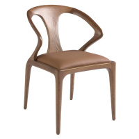 Estila Luxusná dizajnová jedálenská stolička Vita Naturale z dreva a ekokože