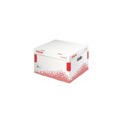 Esselte Archívna škatuľa Speedbox M s vekom biela/červená