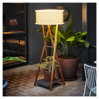 MARSET Cala 140 stojaca lampa, IP65, iroko/hnedá