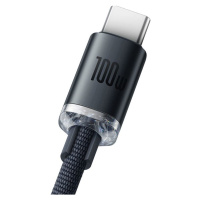Baseus Crtystal Shine kábel USB-C / USB-C 100W 2m, Čierny