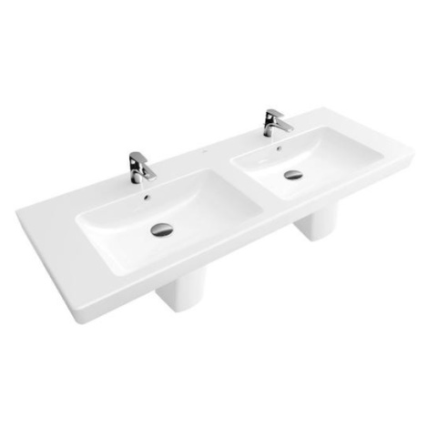 Dvojumývadlo Villeroy & Boch Subway 2.0 130x47 cm dva otvory pre batériu 7175D001