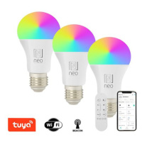 Smart LED žiarovka E27 11W RGB + CCT IMMAX NEO 07712CDO WiFi Tuya sada 3ks