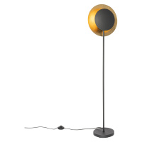 Stojacia lampa Art Deco čierna so zlatou - Emilienne