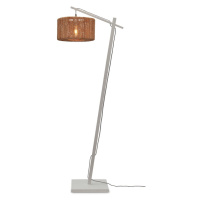 Stojacia lampa s tienidlom z juty v bielo-prírodnej farbe (výška 150 cm) Iguazu – Good&Mojo