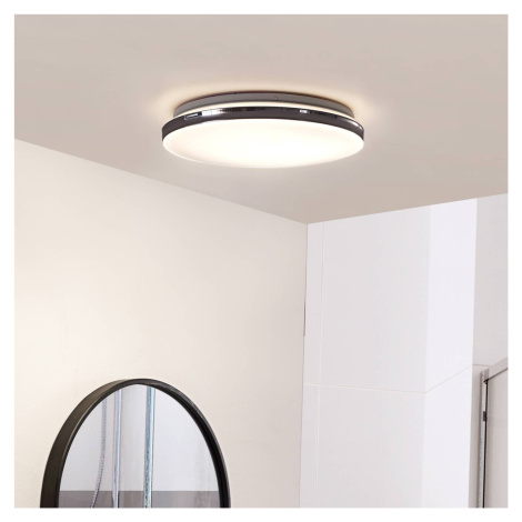 Lindby LED stropné svietidlo Comora, Ø 35 cm, biele, IP44, 3000K