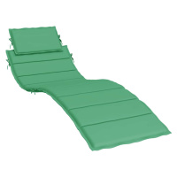 vidaXL Podložka na ležadlo, zelená 186x58x4 cm, oxfordská látka