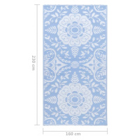 Vonkajší koberec PP modrá Dekorhome 160x230 cm