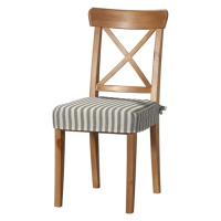 Dekoria Sedák na stoličku Ingolf, sivo-biele prúžky, návlek na stoličku Inglof, Quadro, 136-12
