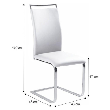 Jedálenská stolička,  biela, BARNA NEW Tempo Kondela
