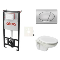 Cenovo zvýhodnený závesný WC set Alca do ľahkých stien / predstenová montáž + WC S-Line S-line P