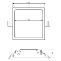 LED stropné svietidlo Alya biele 12x12cm 2 700 K