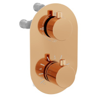 MEXEN - Kai termostatická batérie sprcha / vaňa 3 výstupy, ružovo zlatá 77602-60