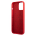 Lacoste Liquid Silicone Glossy Printing Logo Kryt pre iPhone 13 Pro Max Red