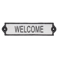 Liatinová ceduľa 21x5 cm Welcome – Esschert Design