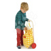 Nákupný vozík z textilu Shopping Trolley Yellow Tender Leaf Toys s drevenou konštrukciou