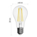 LED žiarovka Filament A60 3,4W E27 teplá biela