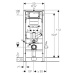 Geberit Duofix modul pre WC, 112cm, na odsávanie zápachu s odvodom vzduchu, UP320 111.367.00.5 1