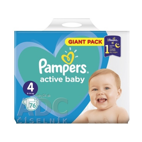 PAMPERS ACTIVE BABY 4 Maxi Giant Pack 76ks