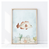 Dekoračný detský plagát s motívom morskej rybky