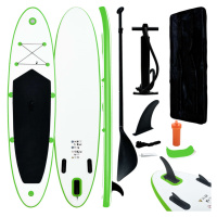 vidaXL Nafukovací Stand up paddleboard, zeleno biely