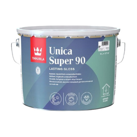 UNICA SUPER 90 - Uretánovo-alkydový lak na drevo bezfarebný lesklý 9 L