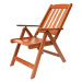 Hnedá drevená záhradná stolička Luisa – Rojaplast