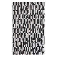 KONDELA Typ 6 kožený koberec 201x300 cm vzor patchwork