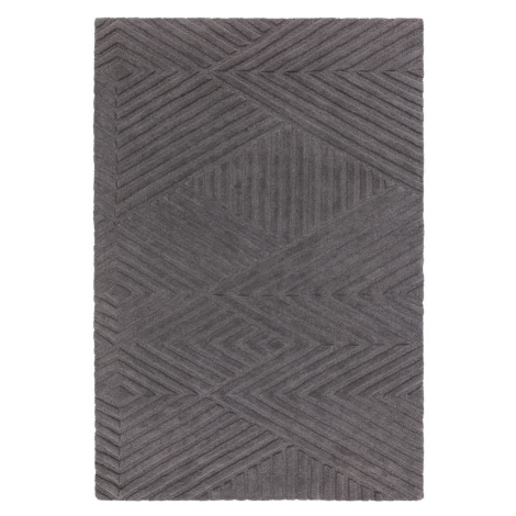 Antracitovosivý vlnený koberec 200x290 cm Hague – Asiatic Carpets