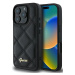 Kryt Guess GUHCP16XPSQSQSK iPhone 16 Pro Max 6.9" black hardcase Quilted Metal Logo (GUHCP16XPSQ