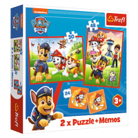 Trefl Puzzle 2v1 + pexeso - Psí tím v akcii / Viacom PAW Patrol